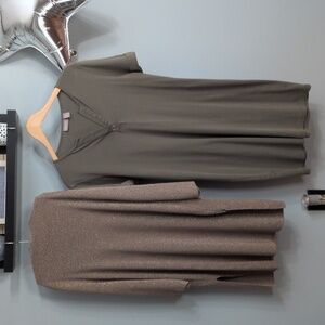 Chico's Dresses Lot Of 2--Army Green and Gold